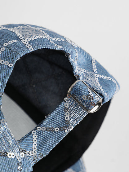 Geometric Sequin Baseball Cap