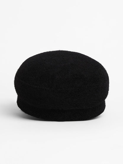 Pearl-Lined Breton Cap - Midnight Black