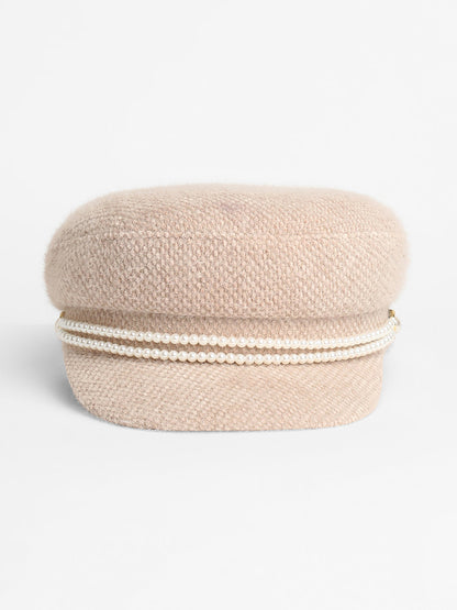 Pearl-Lined Breton Cap - Saltbox Beige