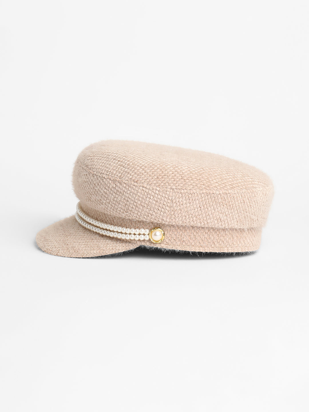Pearl-Lined Breton Cap - Saltbox Beige