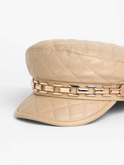 Quilted Breton Cap - Sand Beige