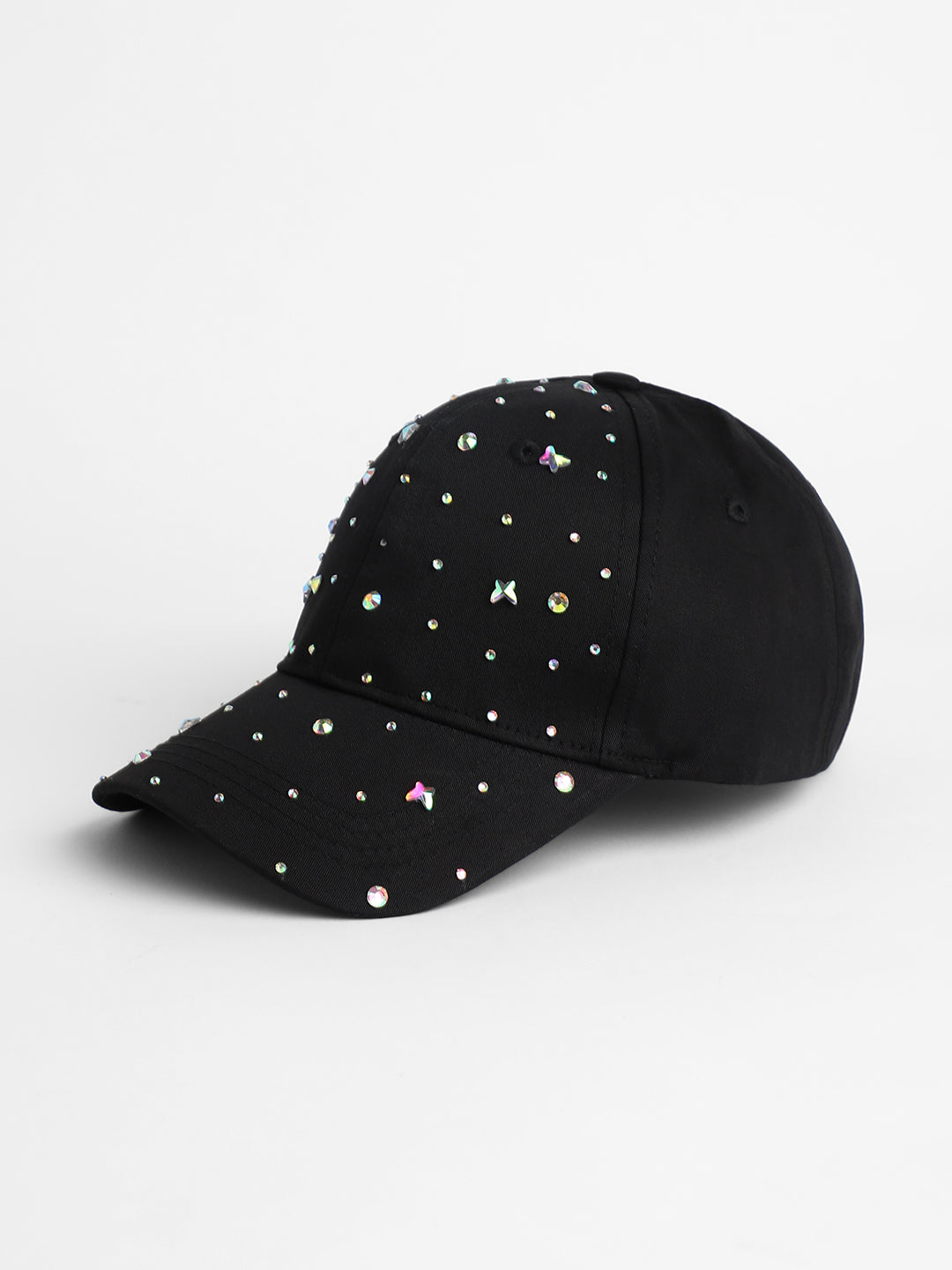 Crystal Butterfly Basketball Cap - Midnight Black