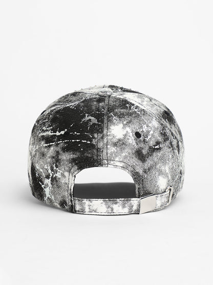 Studded Ombre Basketball Cap - Midnight Black & Ash Grey
