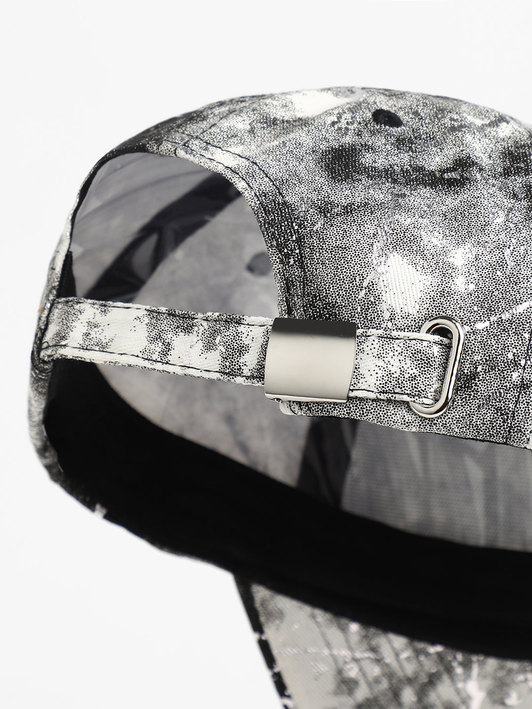 Studded Ombre Basketball Cap - Midnight Black & Ash Grey