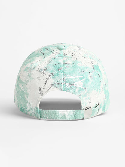 Studded Ombre Basketball Cap - Mint Green & Ivory White