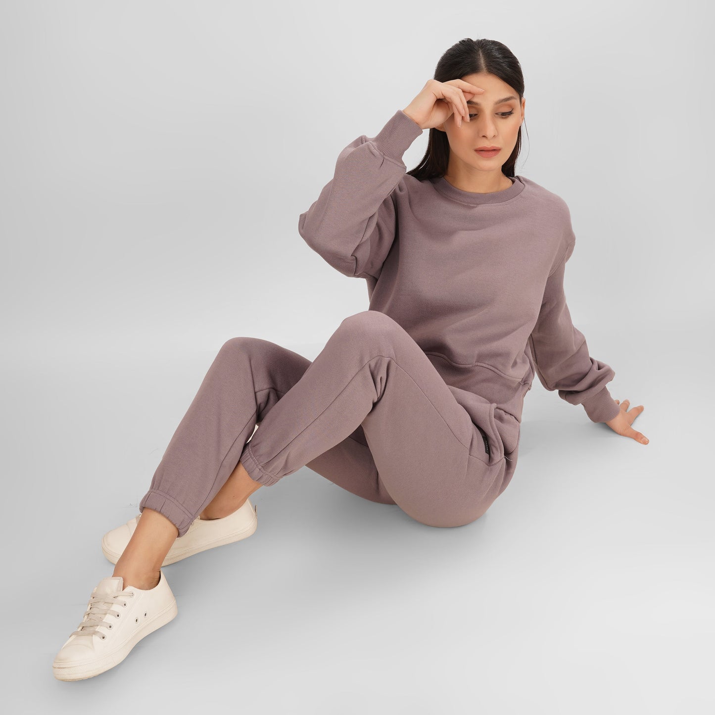 Ultra Soft Cropped Cotton Sweatshirt