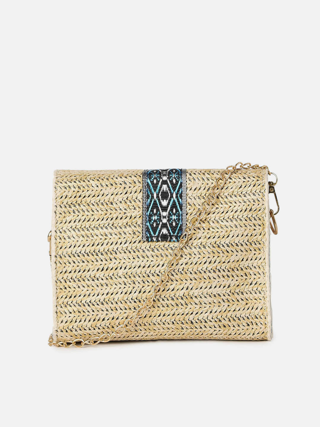 Hessian Beige Cross Body Bag