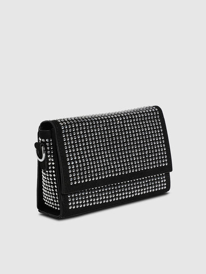 All Over Studs Sling Bag - Black