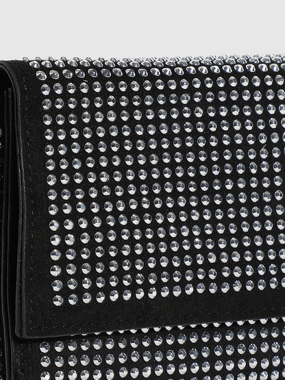 All Over Studs Sling Bag - Black