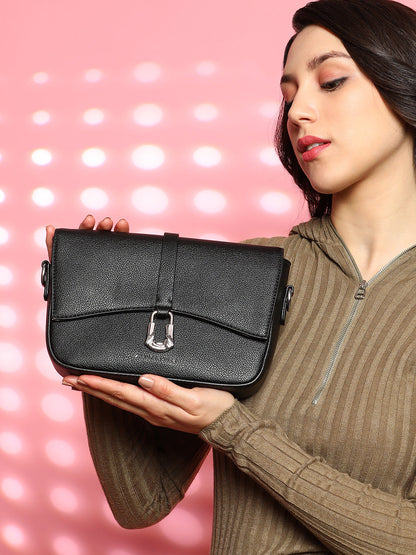 The Hanging Buckle Sling Bag - Midnight Black