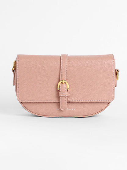 The Tang-Buckle Shoulder Bag - Nude Pink