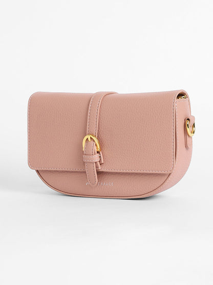 The Tang-Buckle Shoulder Bag - Nude Pink