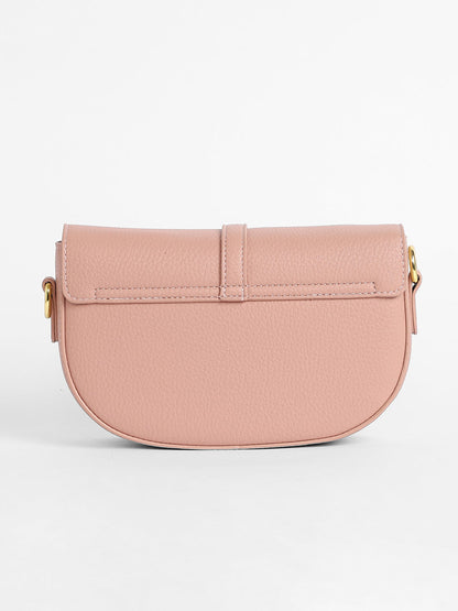 The Tang-Buckle Shoulder Bag - Nude Pink