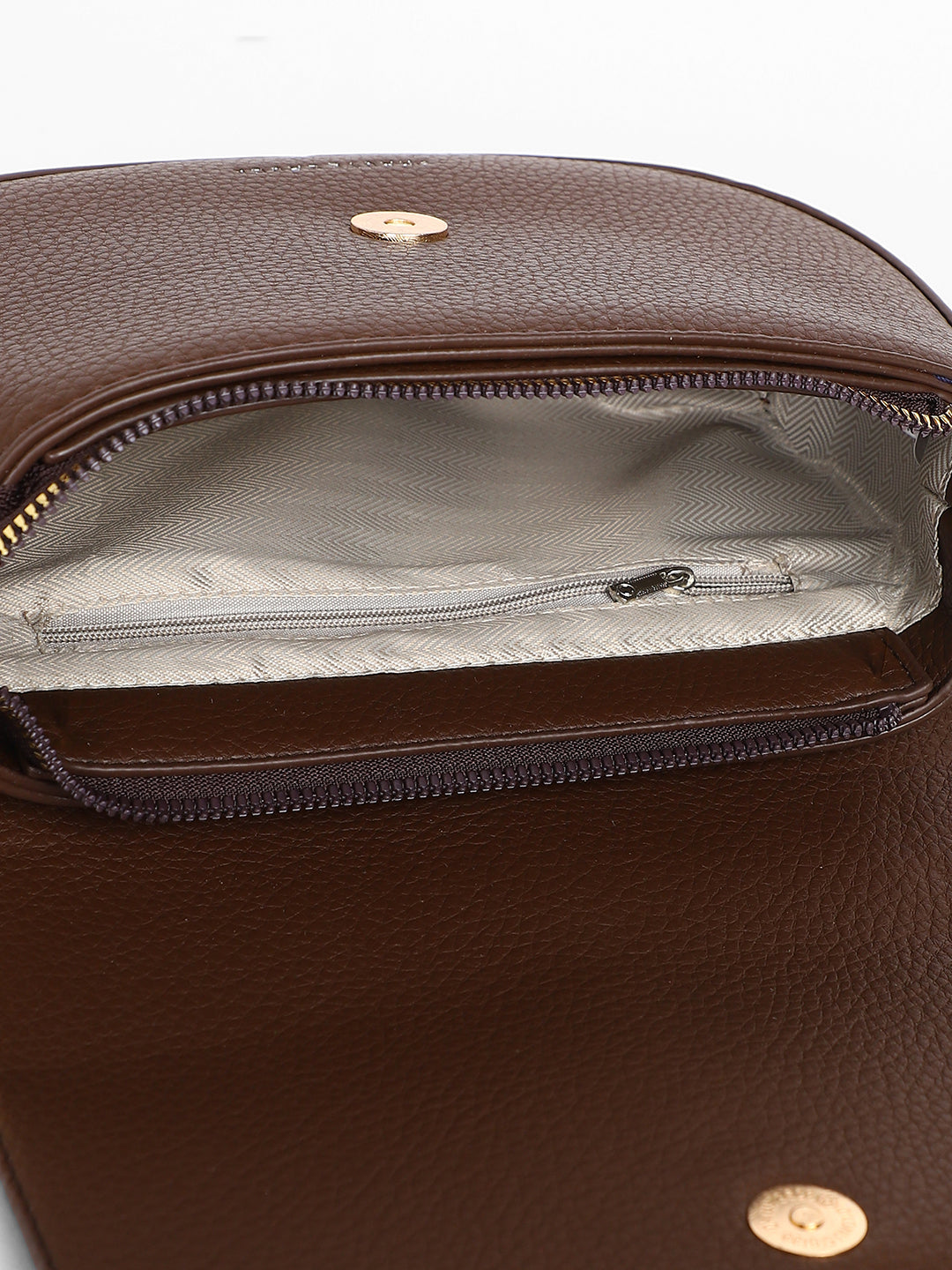 The Tang-Buckle Shoulder Bag - Coffee Brown
