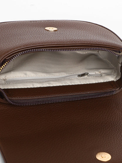 The Tang-Buckle Shoulder Bag - Coffee Brown