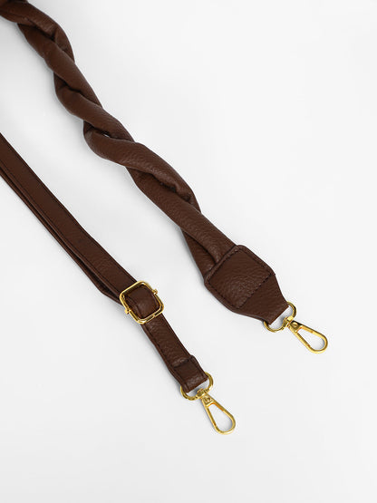 The Tang-Buckle Shoulder Bag - Coffee Brown