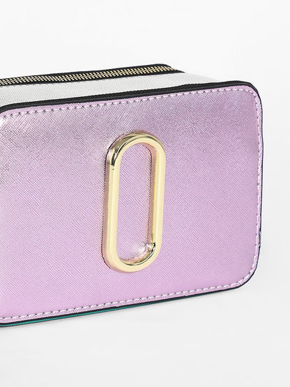 The Block Box Sling Bag - Flamingo Pink