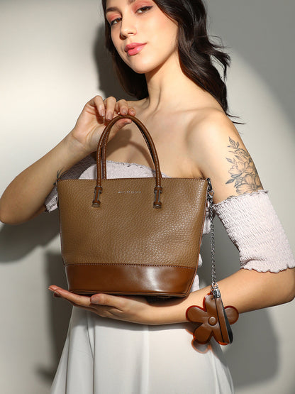 The Basket Hand Bag - Chocolate Brown