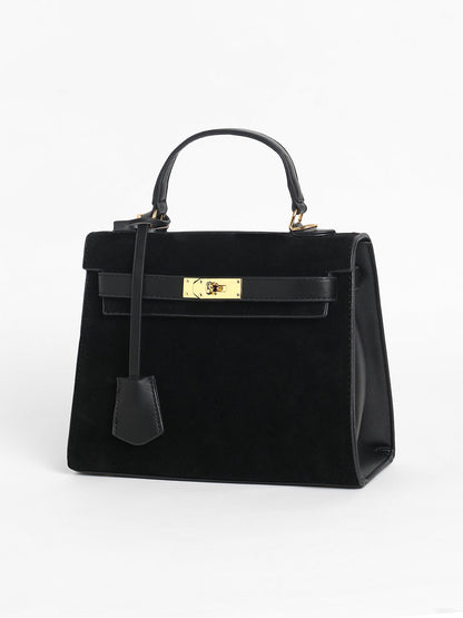 The Overlap Satchel Bag - Midnight Black