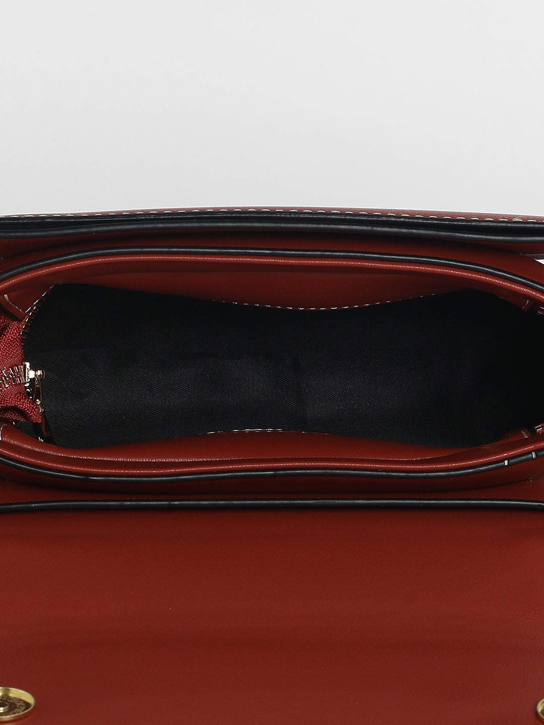 The Linea Hand Bag - Terracotta Brown & Navy Blue