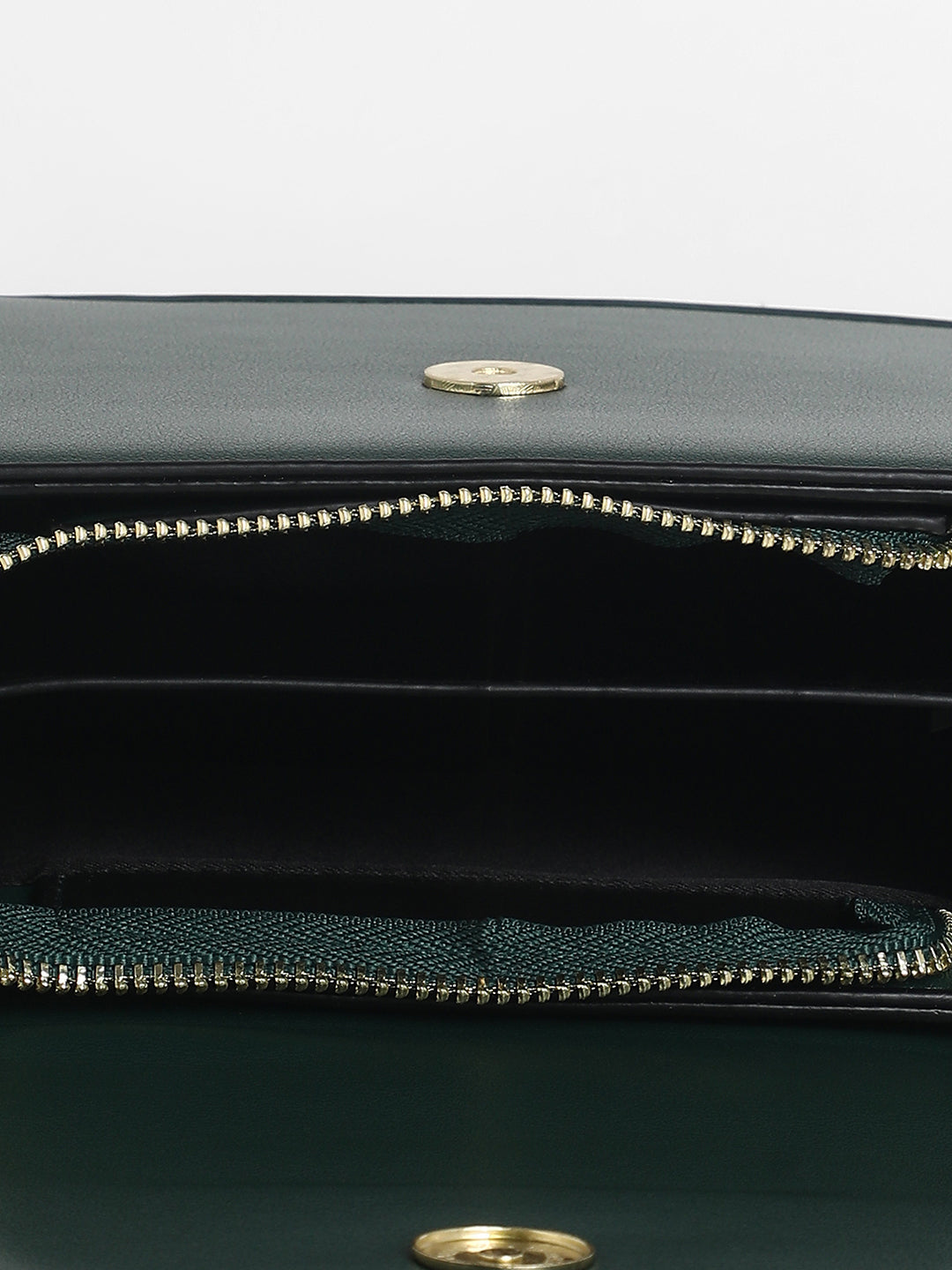 The Block Flap Hand Bag - Olive Green & Chocolate Brown