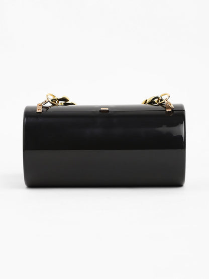 The Columner Clutch Bag - Onyx Black