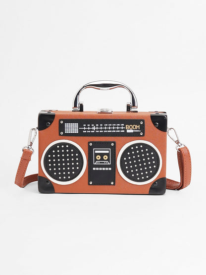 The Stereo Clutch Bag - Chocolate Brown