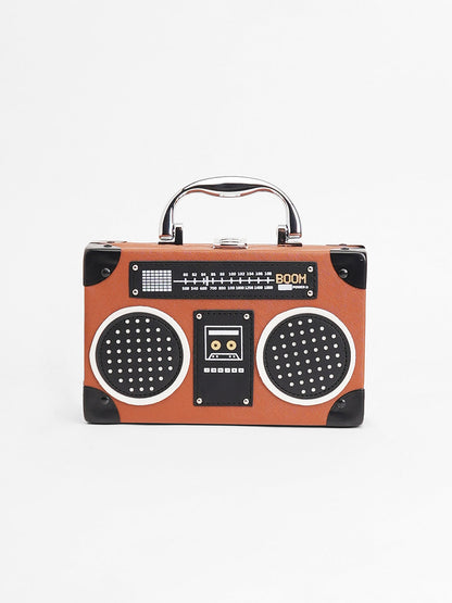 The Stereo Clutch Bag - Chocolate Brown