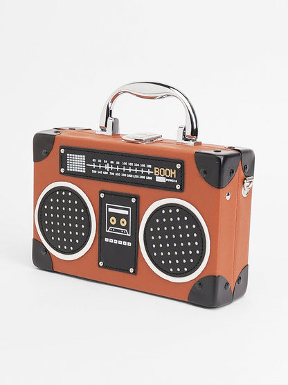 The Stereo Clutch Bag - Chocolate Brown