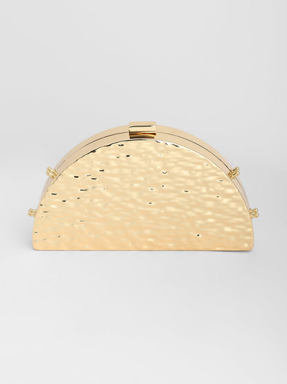 The Dented Curve Clutch Bag - California Gold