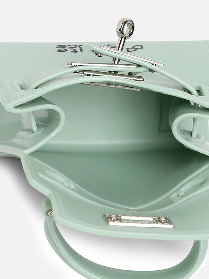 Green Solid Acrylic Mini Bag