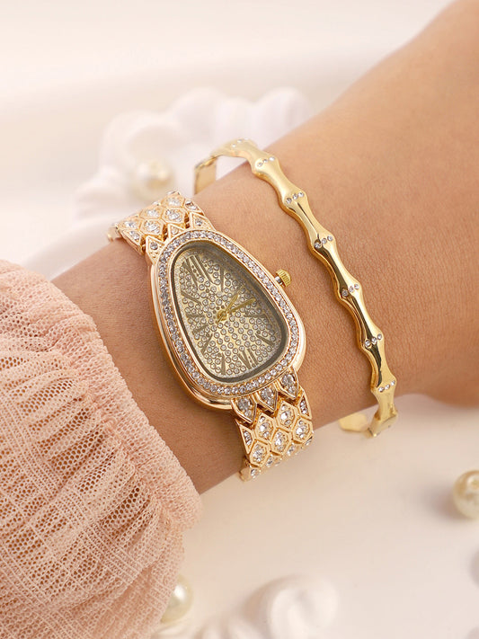 The Bijou Serpenti Oval Watch With Bracelet Combo