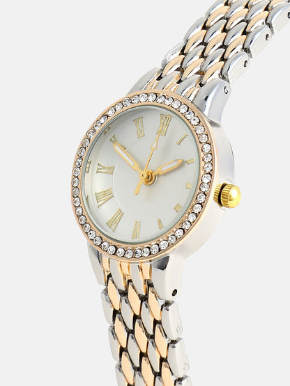 The Roman Venin Round Watch With Bracelet Combo