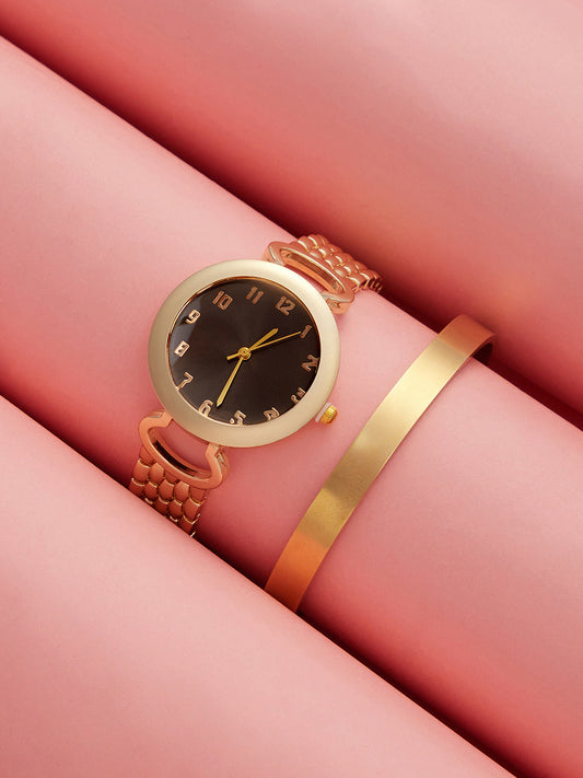 The Byzantine Round Watch With Bracelet Combo