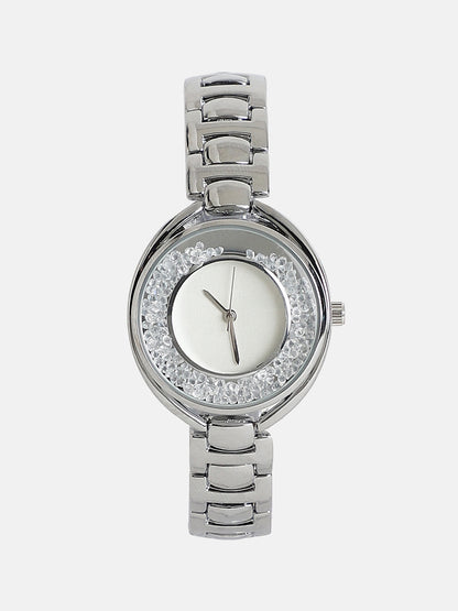The Crystalized Halo Round Watch With Bracelet Combo