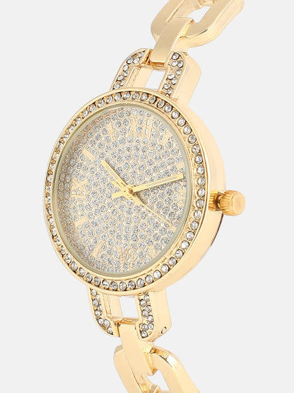 The Orne Roman Link Round Watch With Bracelet Combo