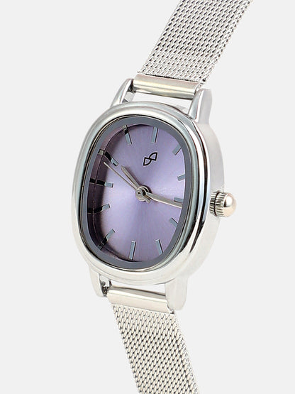 The Cosmopolis Mesh Rectangular Watch With Bracelet Combo