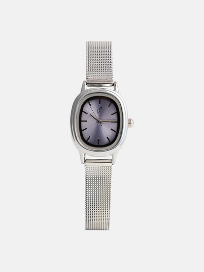 The Cosmopolis Mesh Rectangular Watch With Bracelet Combo