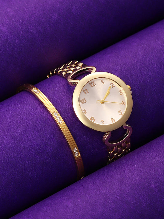 The Byzantine Round Watch With Bracelet Combo