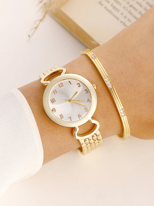 The Byzantine Round Watch With Bracelet Combo