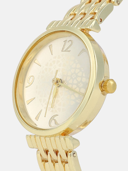 Round Watch With Bracelet Combo