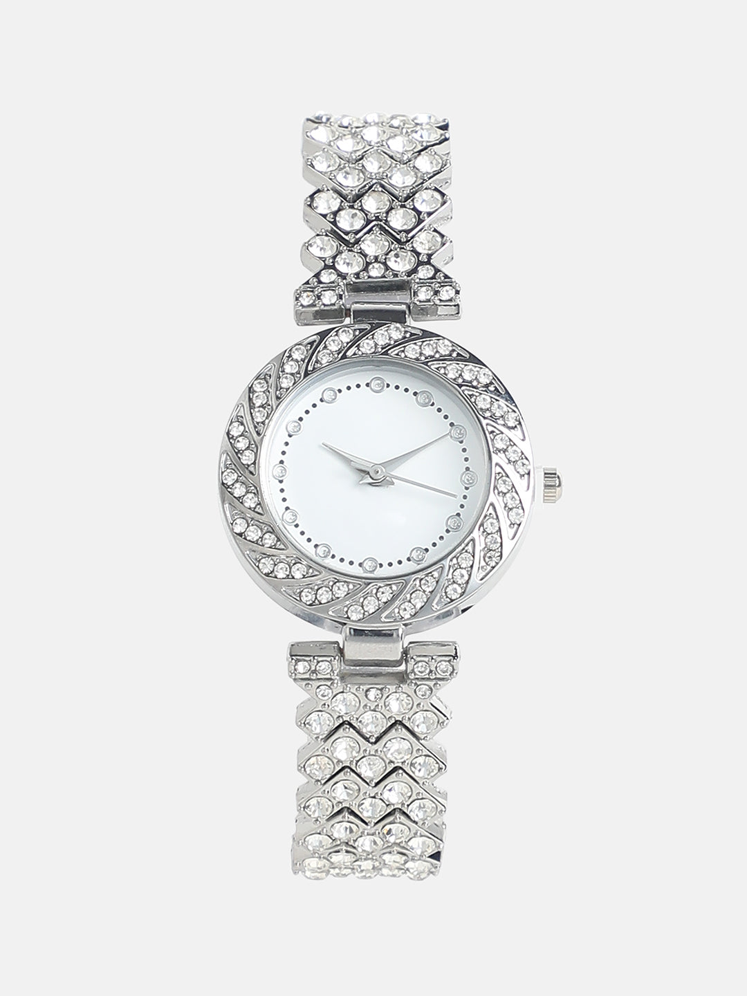 Embellished Chain Round Watch