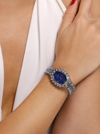 Embellished Block Oval Watch