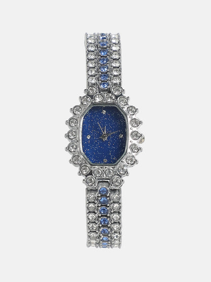 Embellished Block Oval Watch