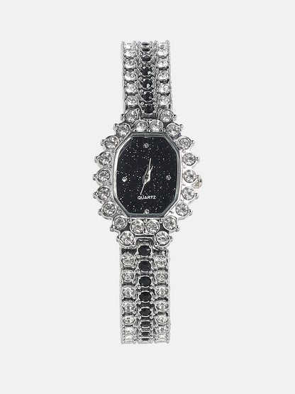 Embellished Block Oval Watch
