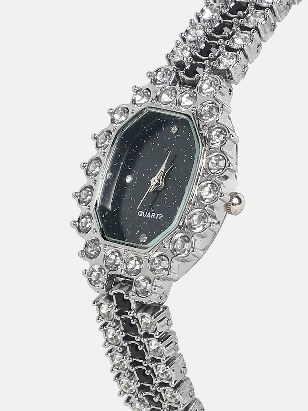 Embellished Block Oval Watch