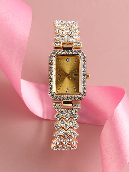 Embellished Rectangular Watch
