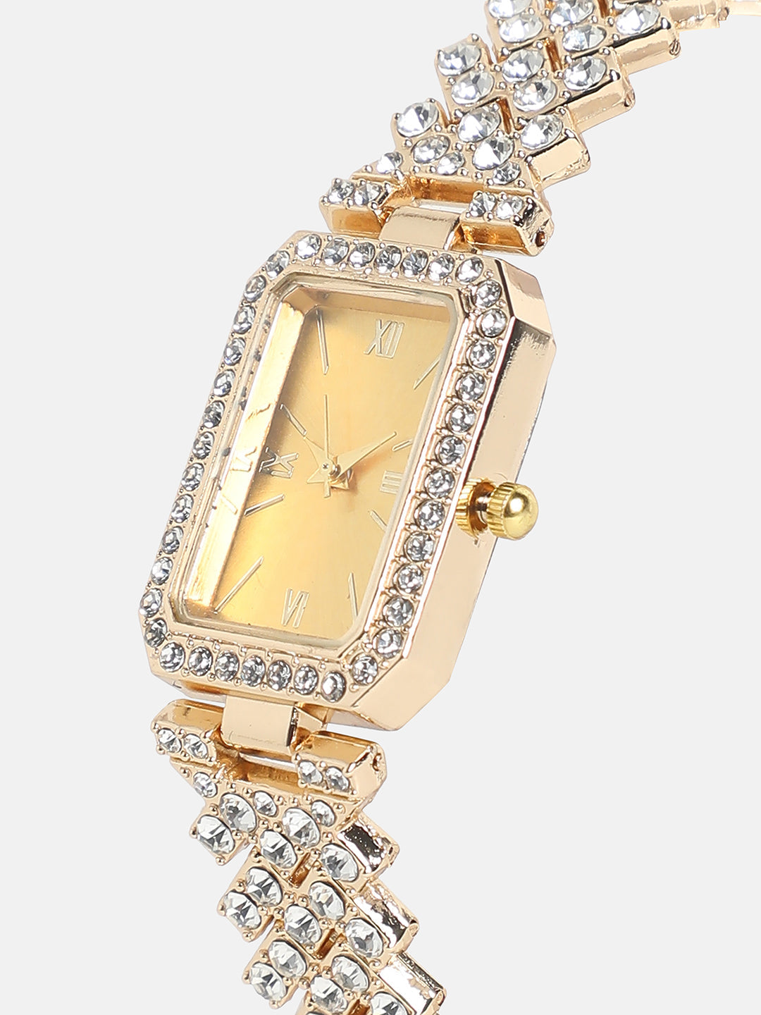 Embellished Rectangular Watch