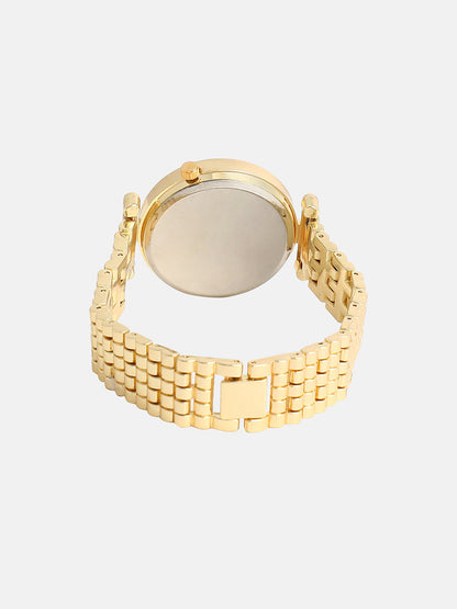 The Opulent Roman Round Watch - California Gold