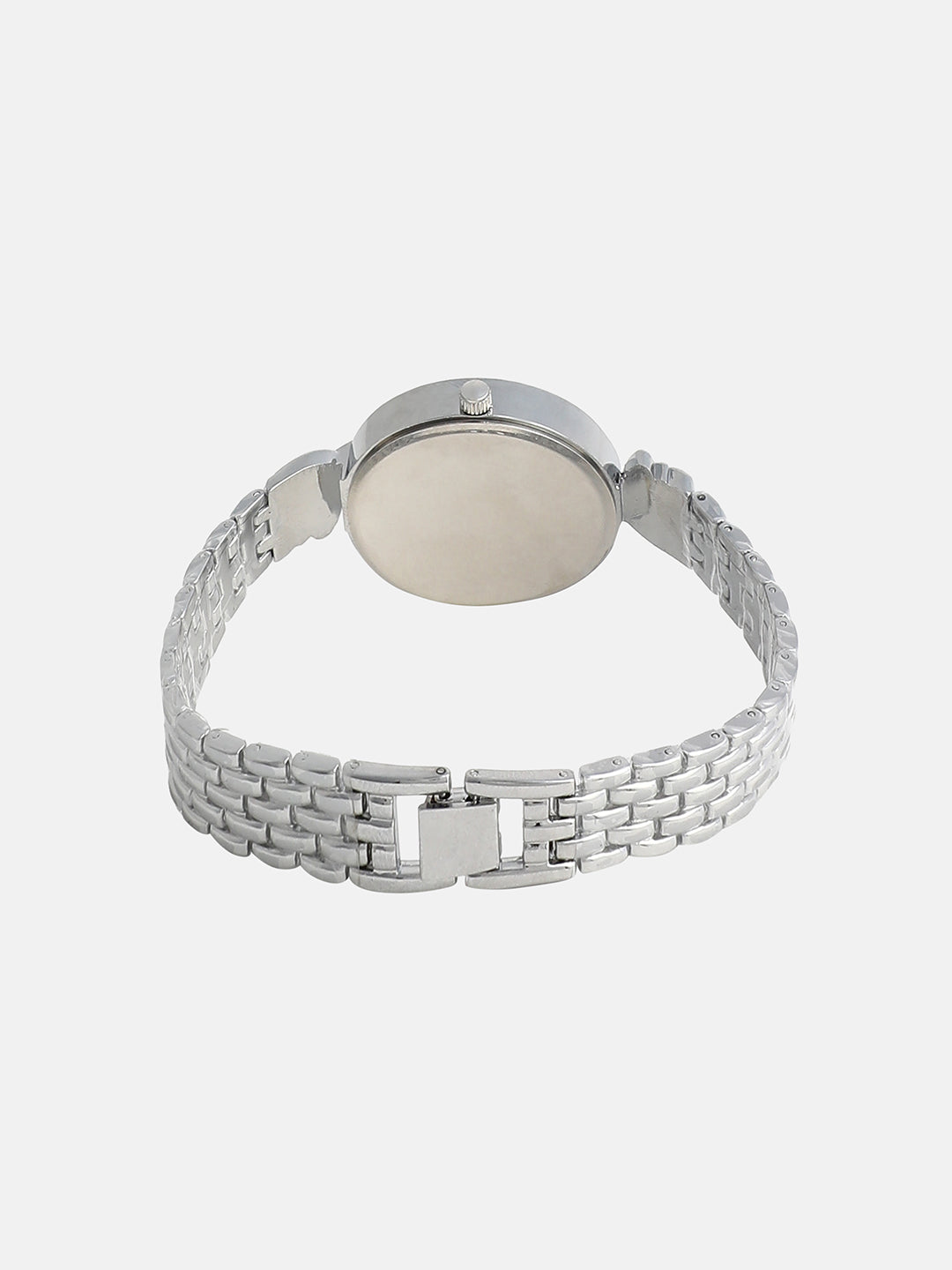 The Foliage Round Watch - Metallic Silver